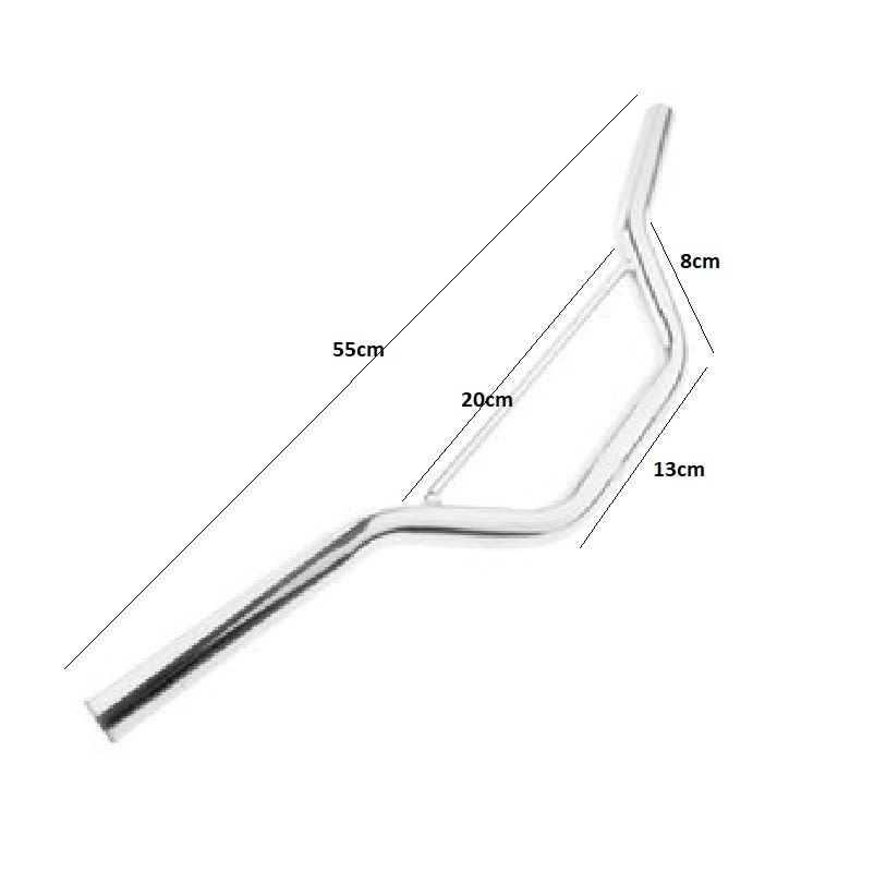 Manubrio 55cm con barra cromado 22mm4