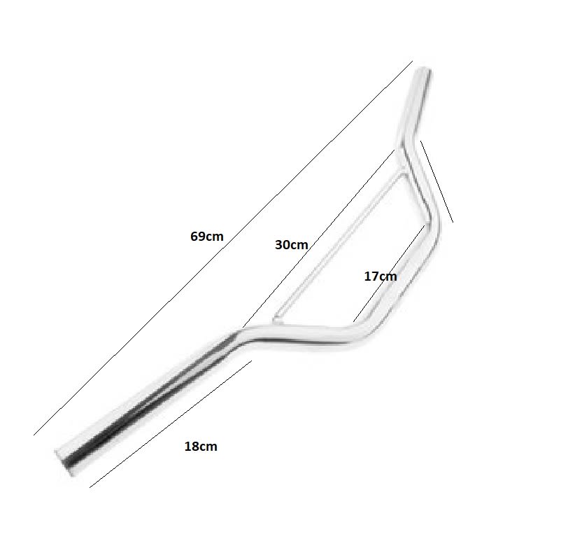 Manubrio 69cm con barra cromado2