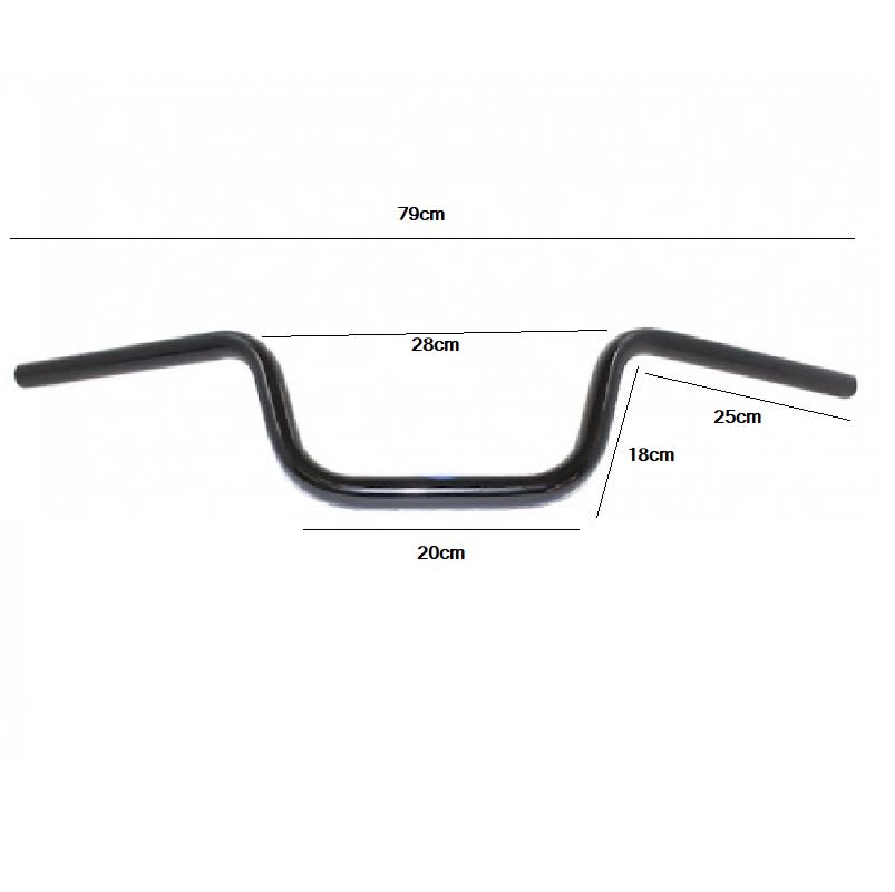 Manubrio 79cm DI-22mm Negro4