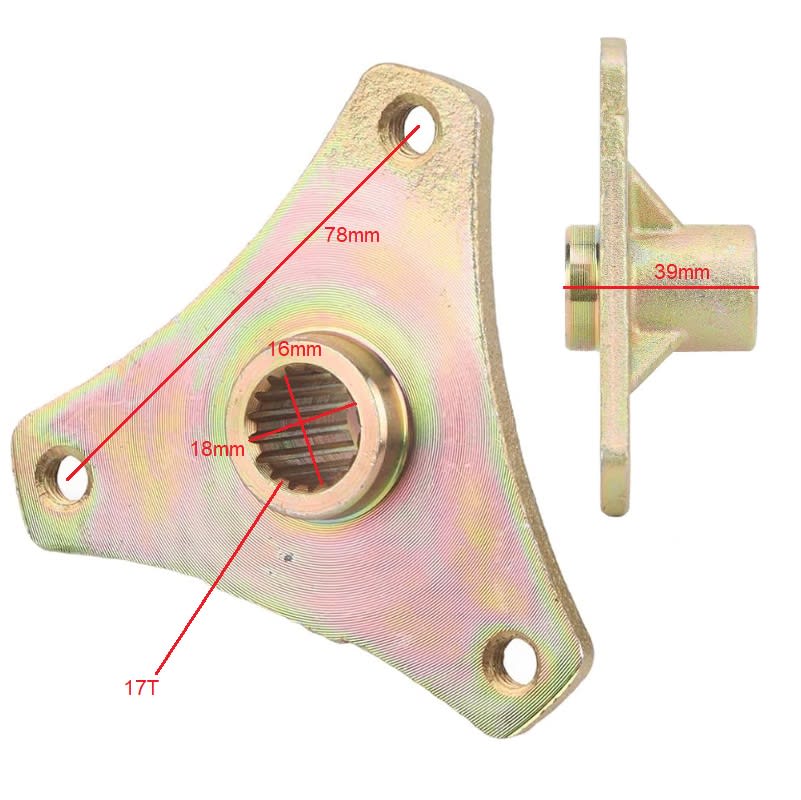 Maza Rueda 3P78mm 17T Eje Trasero  Eje DI-16-18mm2