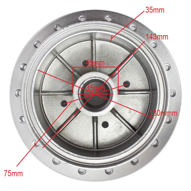 Maza de Rueda Trasera Moto YBR 12513