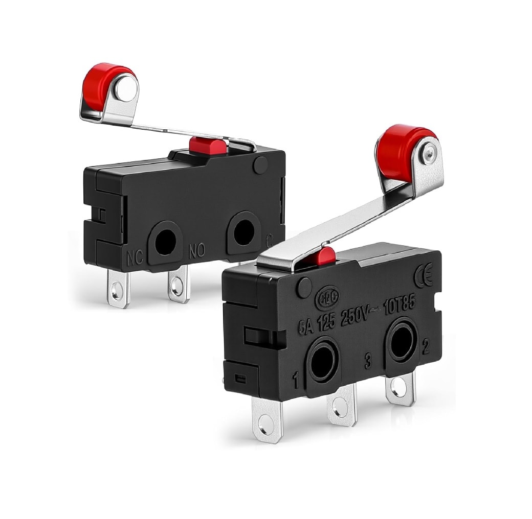 Micro Interruptor Limitador KW12-3 c/Palanca Rodillo Brazo x 2 Unid.3