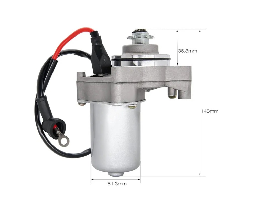Motor De Partida Moto Atv 50-70-90-125cc 4t C/cable5
