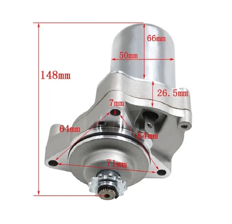 Motor de Partida Moto ATV 50-70-90-125cc 4T6