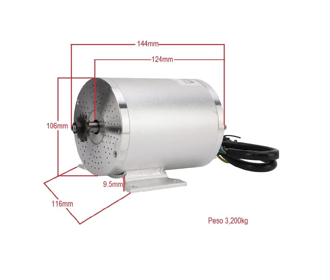 Motor Eléctrico 36VDC 1000W Brushless4