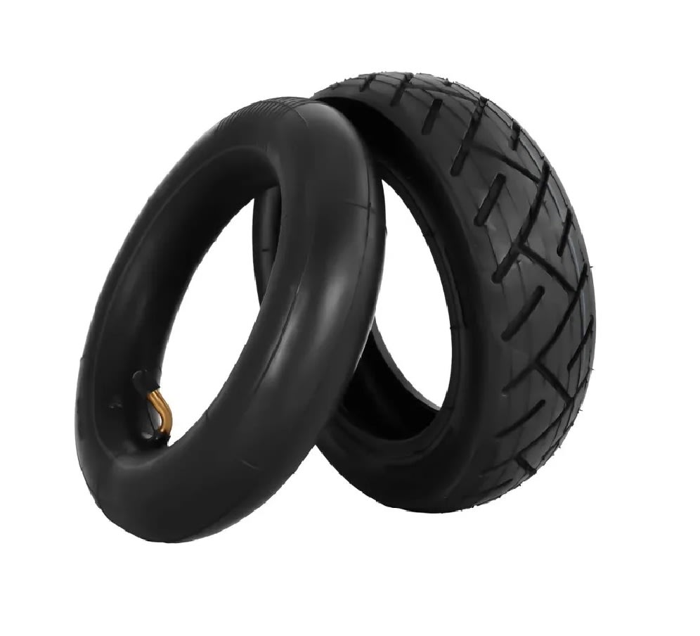 Neumático 10x2.50 4 Ply + Cámara Válvula Curva Para Scooter2