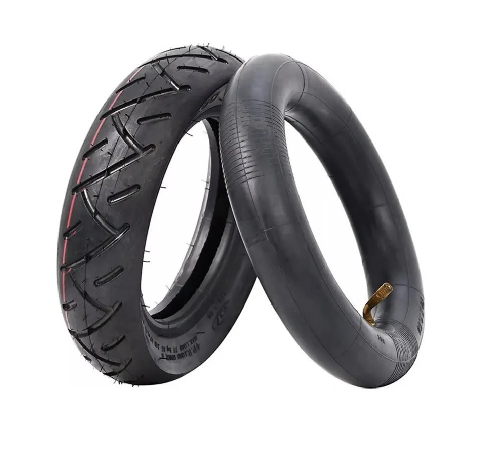 Neumático 10x2.50 4 Ply + Cámara Válvula Curva Para Scooter3