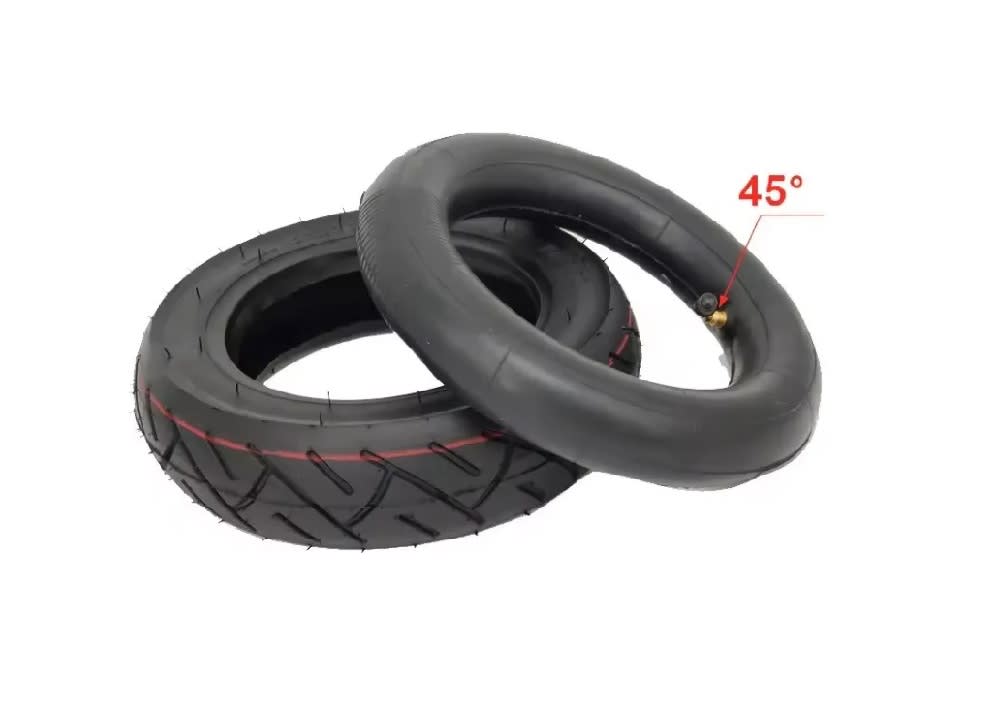 Neumático 10x2.50 4 Ply + Cámara Válvula Curva Para Scooter5