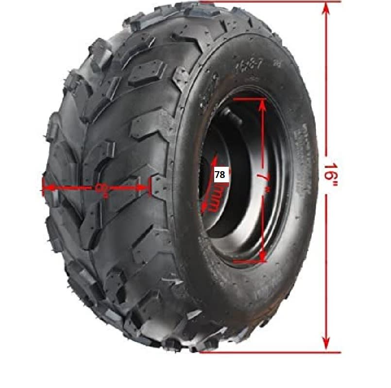 Neumático 07D 16x8-7 F28 4PLY v Con llanta3