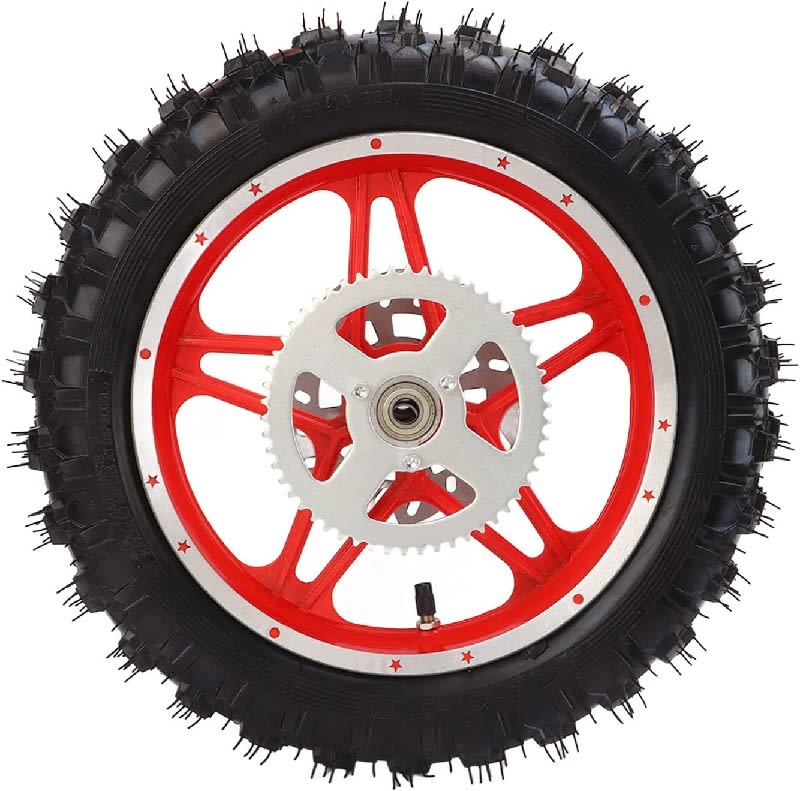 Neumático 10D 2.50-10 con Llanta - Cámara - Disco - Catalina - Buje Trasera Rojo4