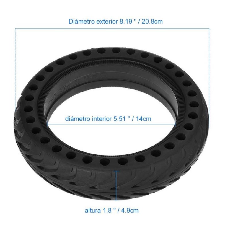 Neumatico 8.5 x 2.00 Sólido Macizo Scooter4