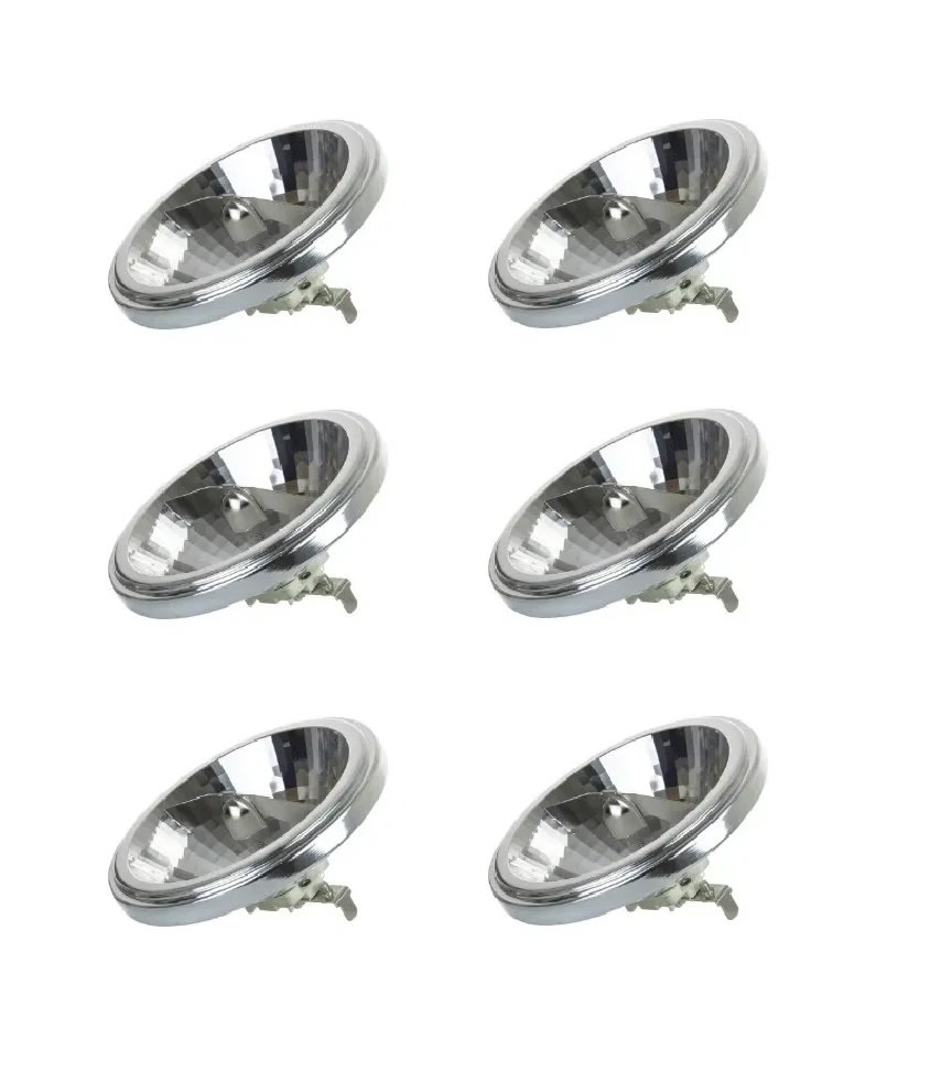 Pack 6 Lámparas Alógenas HL111 12V G53 24° 50W 0