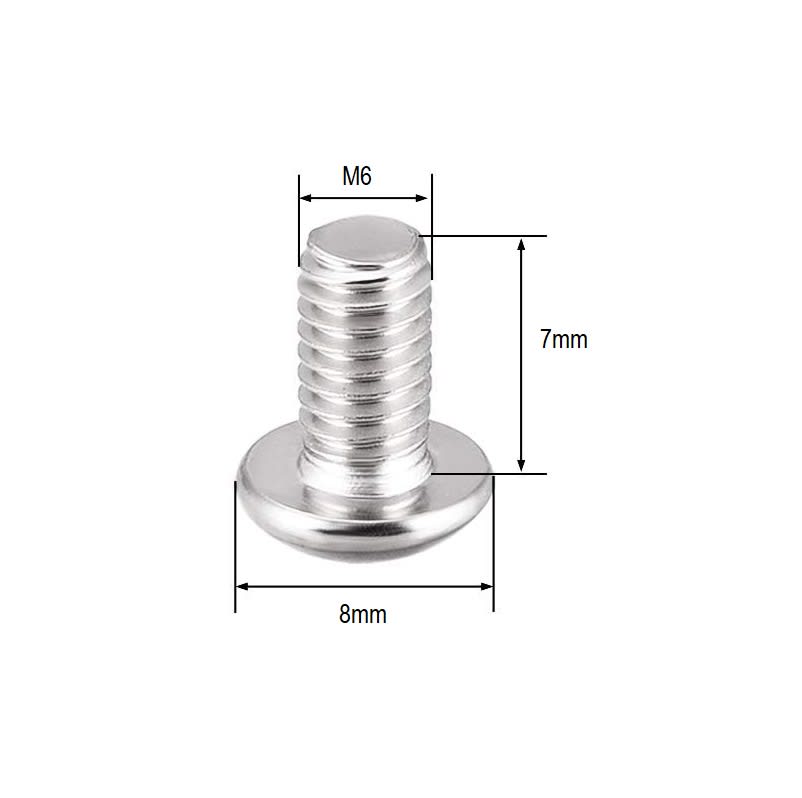 Perno Parker M6x7mm Inox. Cabeza Redonda3