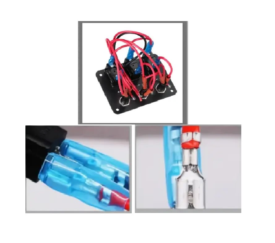 Panel de Interruptores Indicador LED y Portafusibles 3 Bandas3