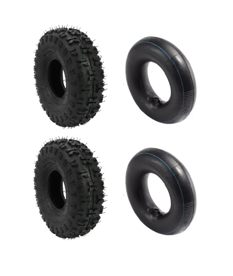 Par Neumático 04D 4.10-4 4PLY con Cámara V-curva Moto ATV Scooter 0