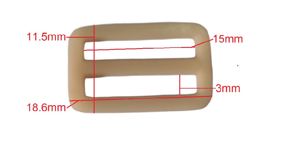 Pasador Ajustador Para Sosten 15mm Beige x 10Unid.2