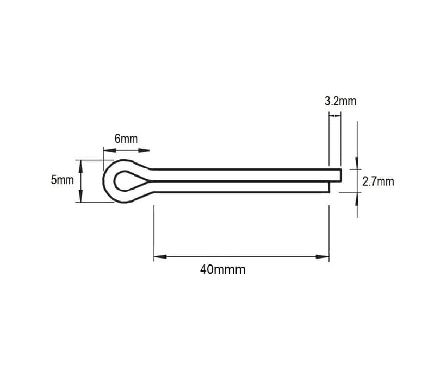 Pasador Chaveta Partida Zincada 1/8'' x 1 1/2''2