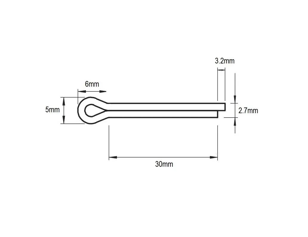 Pasador Chaveta Partida Zincada 1/8 X 1 1/4 10 Unidades2