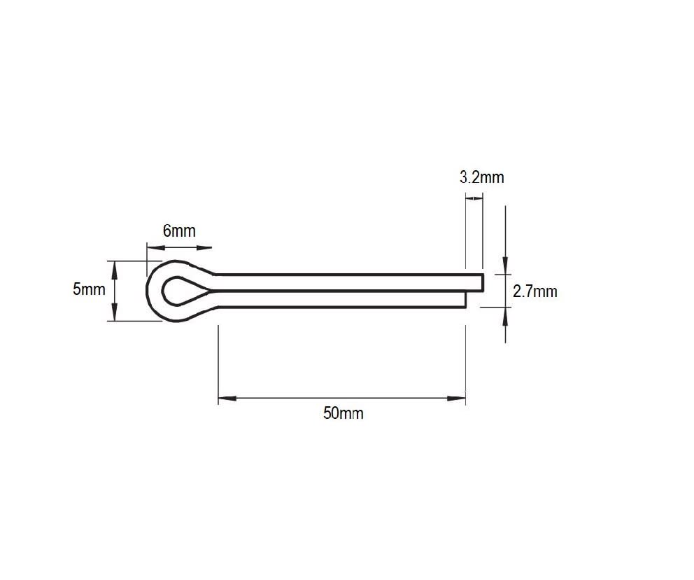 Pasador Chaveta Partida Zincada 1/8 X 2 10 Unidades3