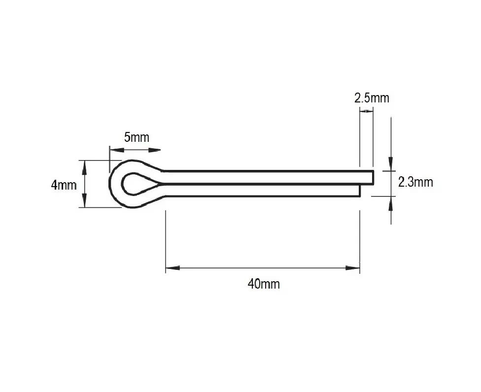 Pasador Chaveta Partida Zincada 3/32 X 1 1/2 10 Unidades2