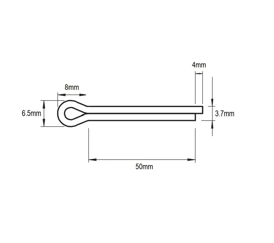 Pasador Chaveta Partida Zincada 5/32 X 2 10 Unidades2