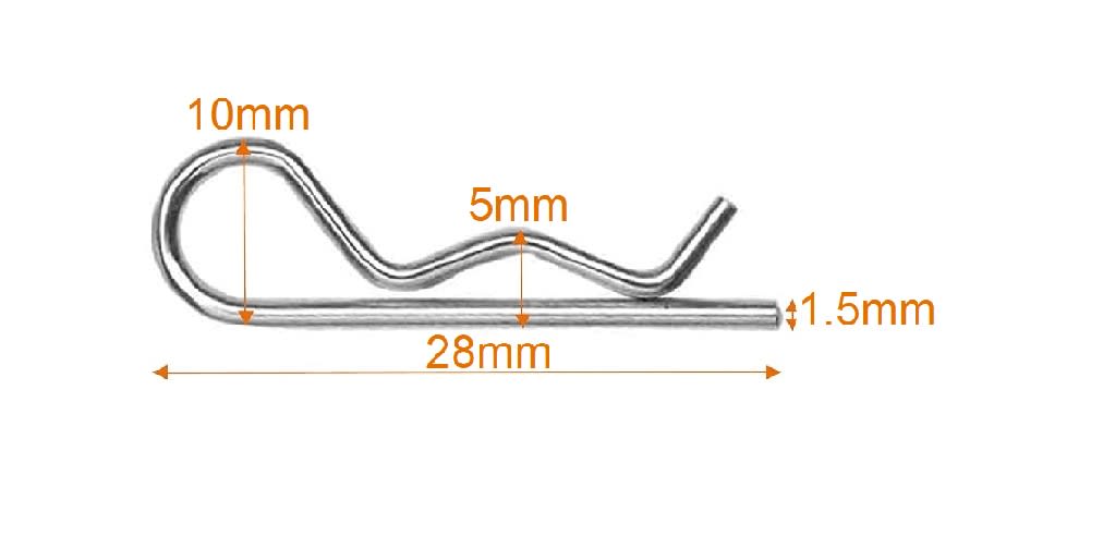 Pasador Chaveta Tipo R 1.5x28mm2
