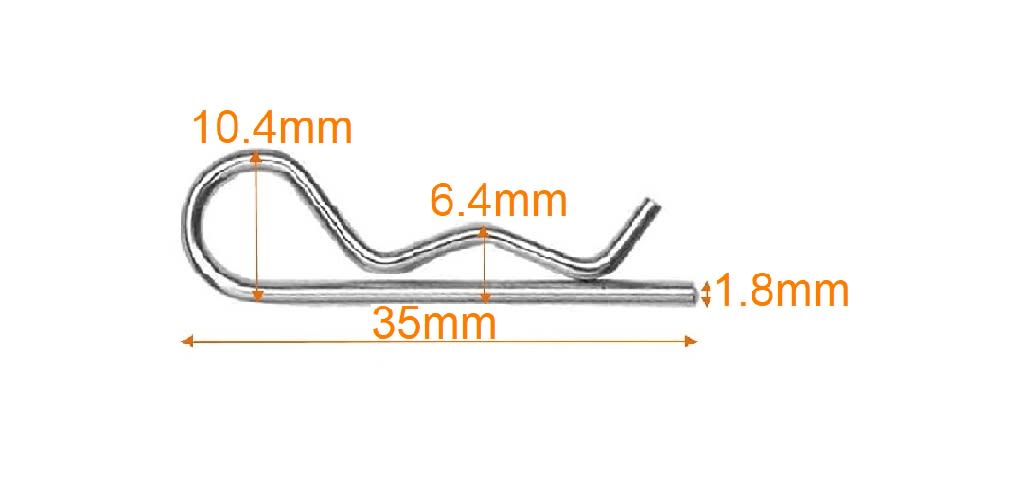Pasador Chaveta Tipo R 1.8x35mm2