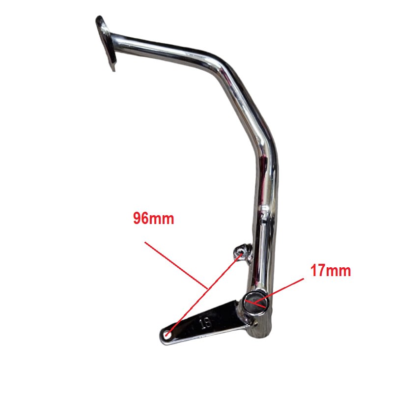 Pedal Freno Moto Pata Pie Cromado 320mm3