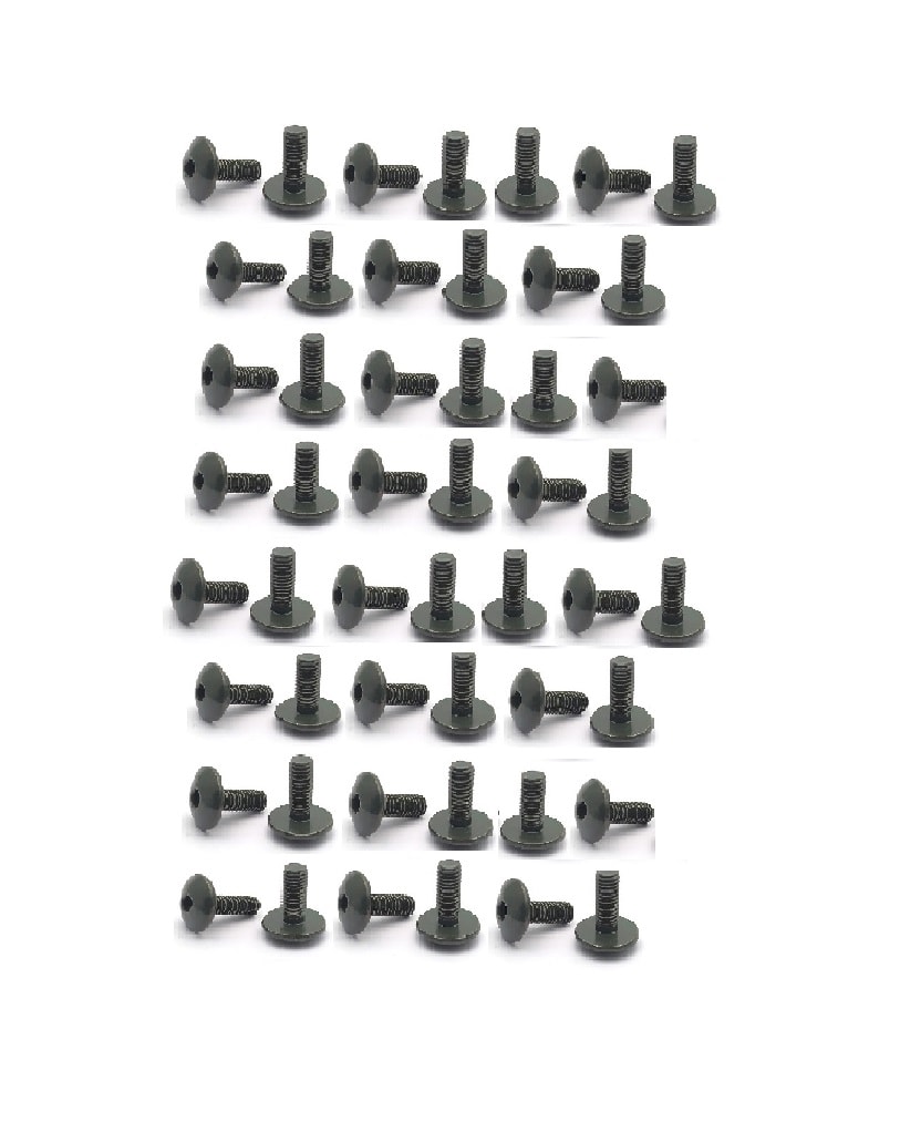 50 Pernos Parker M6x16mm Cabeza Redonda Plana Grande 0