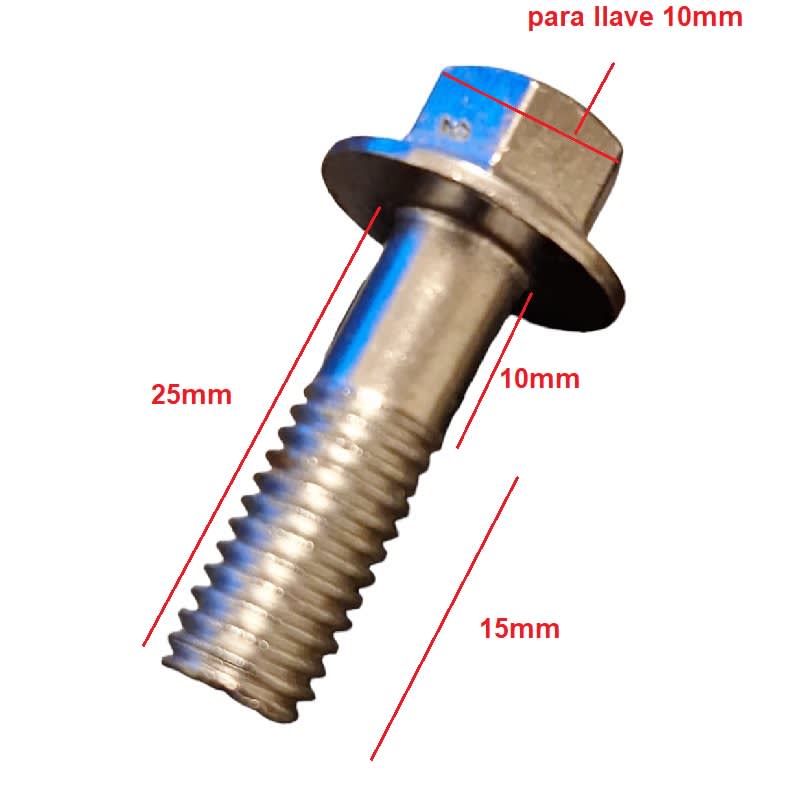 Perno Brida Hexagonal 8x25mm cromado6