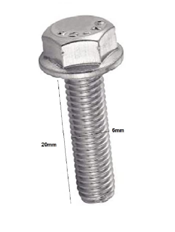 Par Perns Brida Hexagonal 6x20mm Paso 1.03