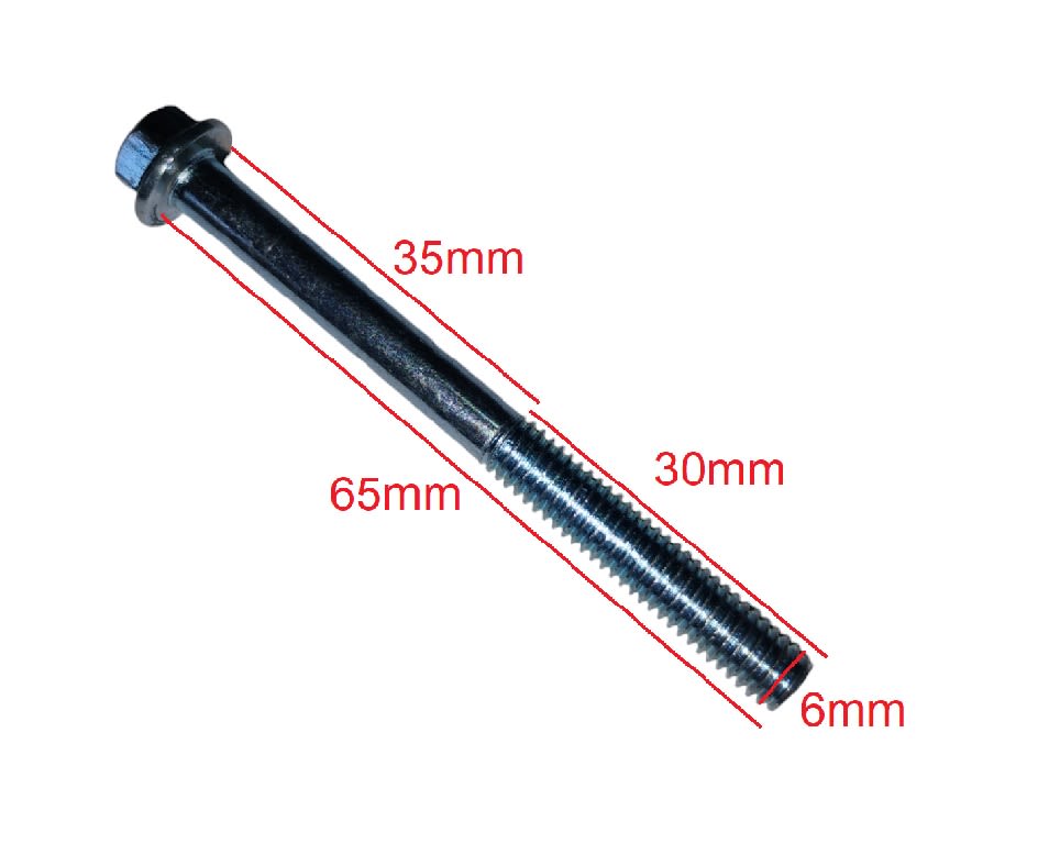 Perno Brida Hexagonal 6x65mm Paso 1.0 Zincado4