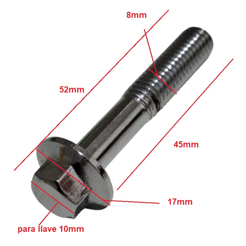 Perno Brida Hexagonal 8x45mm cromado1