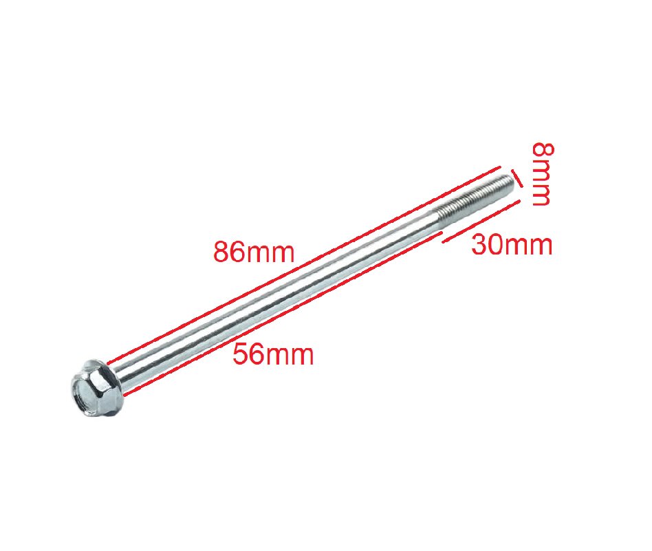Perno Brida Hexagonal 8x86mm Paso 1.25 Inox.2