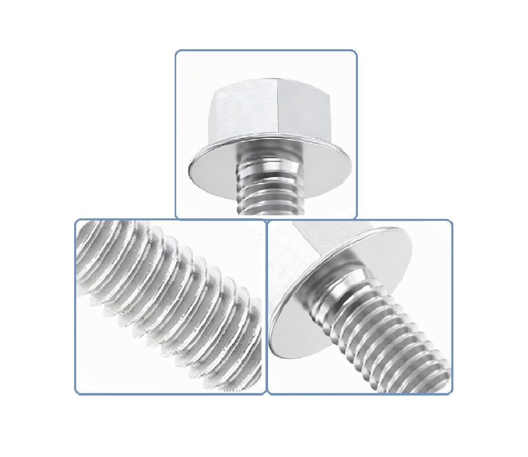 Perno Brida Hexagonal M6X20mm P 1.0 Cromado3