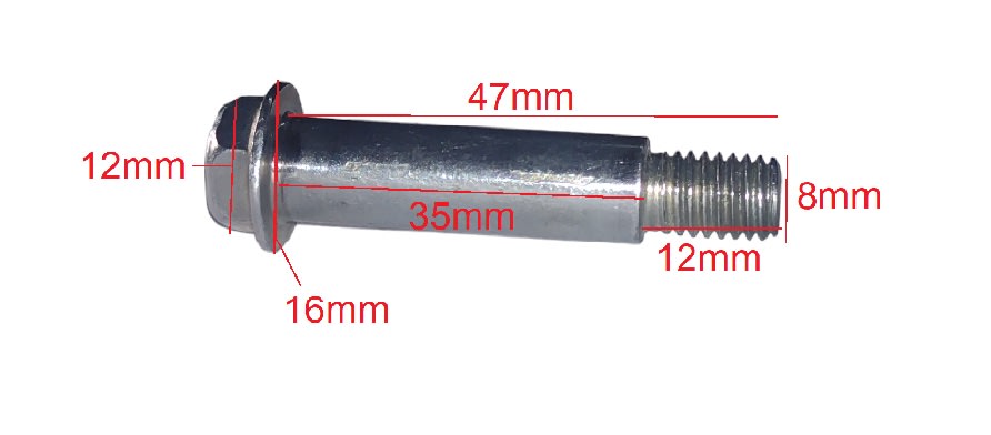 Perno Brida Hexagonal M8 x 47 Paso 1.25 Con Tuerca8