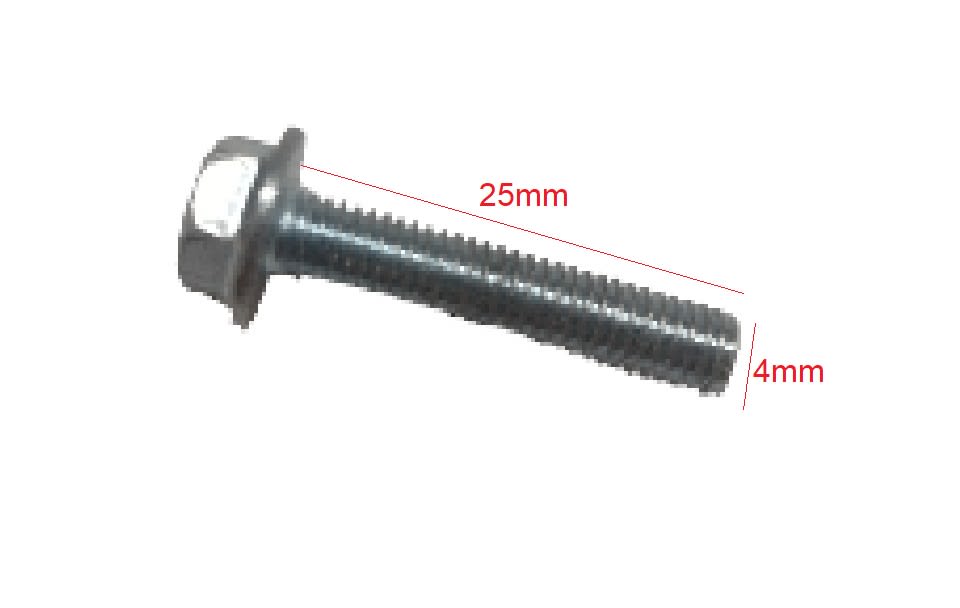 PERNO BRIDA HEXAGONAL 4X25mm PASO 0.8 ZINCADO7