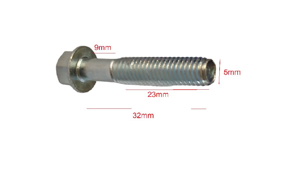 Perno Brida Zincado Hexagonal M6 x 32 Paso 1.07