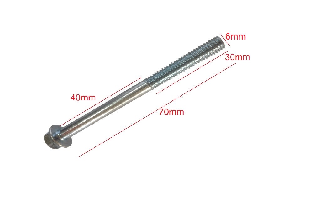 Perno Brida Hexagonal 6x70mm Paso 1.0 Zincada1