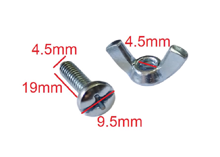 Perno Cabeza Binding M 4.5x19mm Con Tuerca Mariposa2