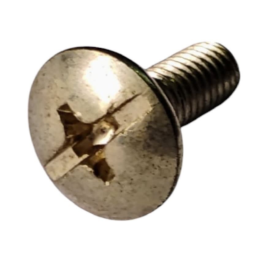 Perno Cabeza Sombrero Cruzado Redonda Plana M6 6×16 Paso 1.0 Cromado3