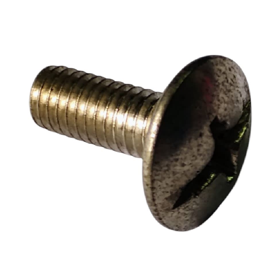 Perno Cabeza Sombrero Cruzado Redonda Plana M6 6×16 Paso 1.0 Cromado2