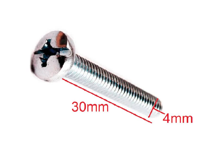 Perno Cocina Cabeza Binding Doble Ranura M4x30mm Paso 0.7 x 10 Unid.1