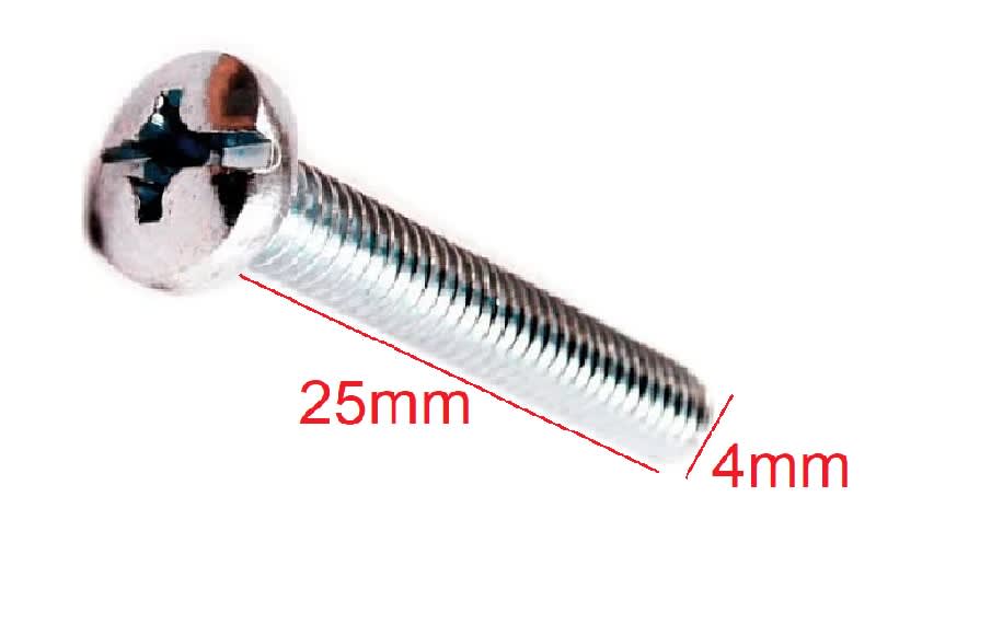 PERNO COCINA M4X25 INOX. PASO 0.7 X 10 UNID.1