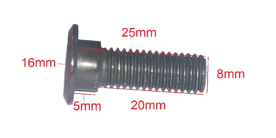 CUATRO PERNOS DE DISCO DE FRENO HEXAGONAL INTERNO CABEZA REDONDA PLANA M8X25MM PASO 1.253