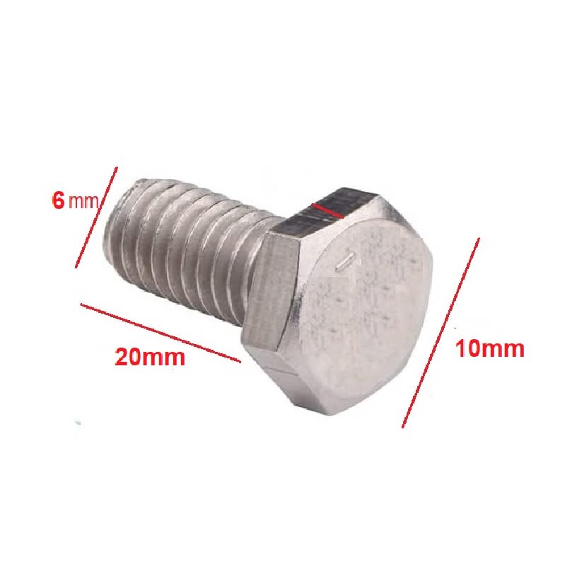 Perno Hexagonal 6x20mm paso13