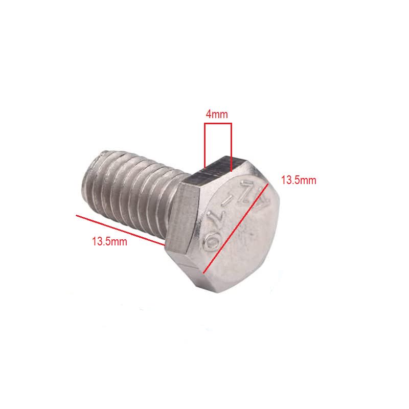Perno Hexagonal 8x13.5mm Inox.4