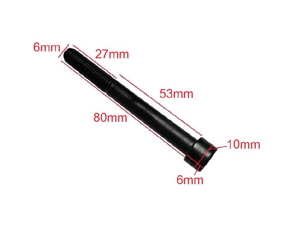 Perno Parker M6X80mm P.1 M G-8.8 P-17