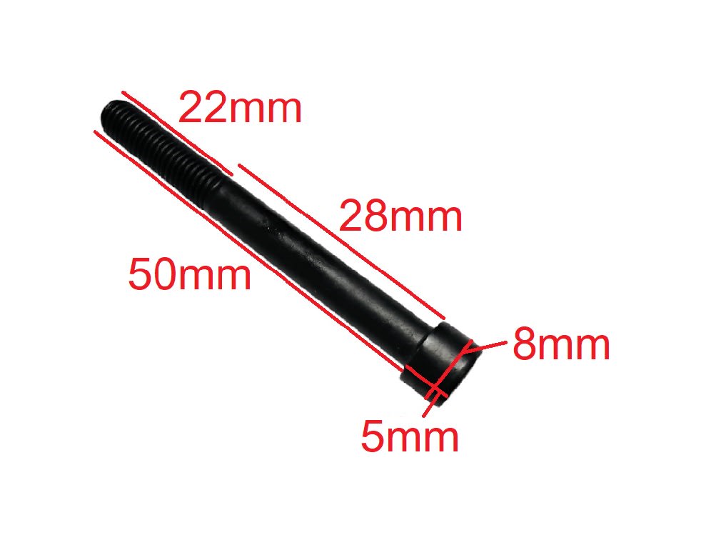 Perno Parker M5 X 50mm M G-8.8 P-0.8 x 5Unid.1