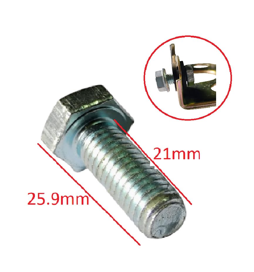 Perno C/Tuerca Soporte Carcasa Trasera Moto Scooter 8x21mm Paso 1.25 Par2